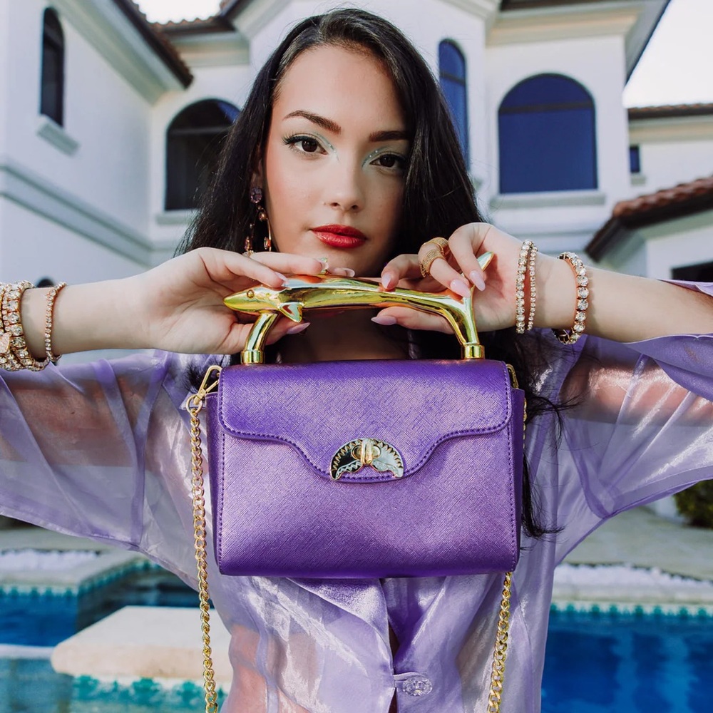 Sprayground Sharks Of The Gold Ocean Clutch - Picture 6 of 11